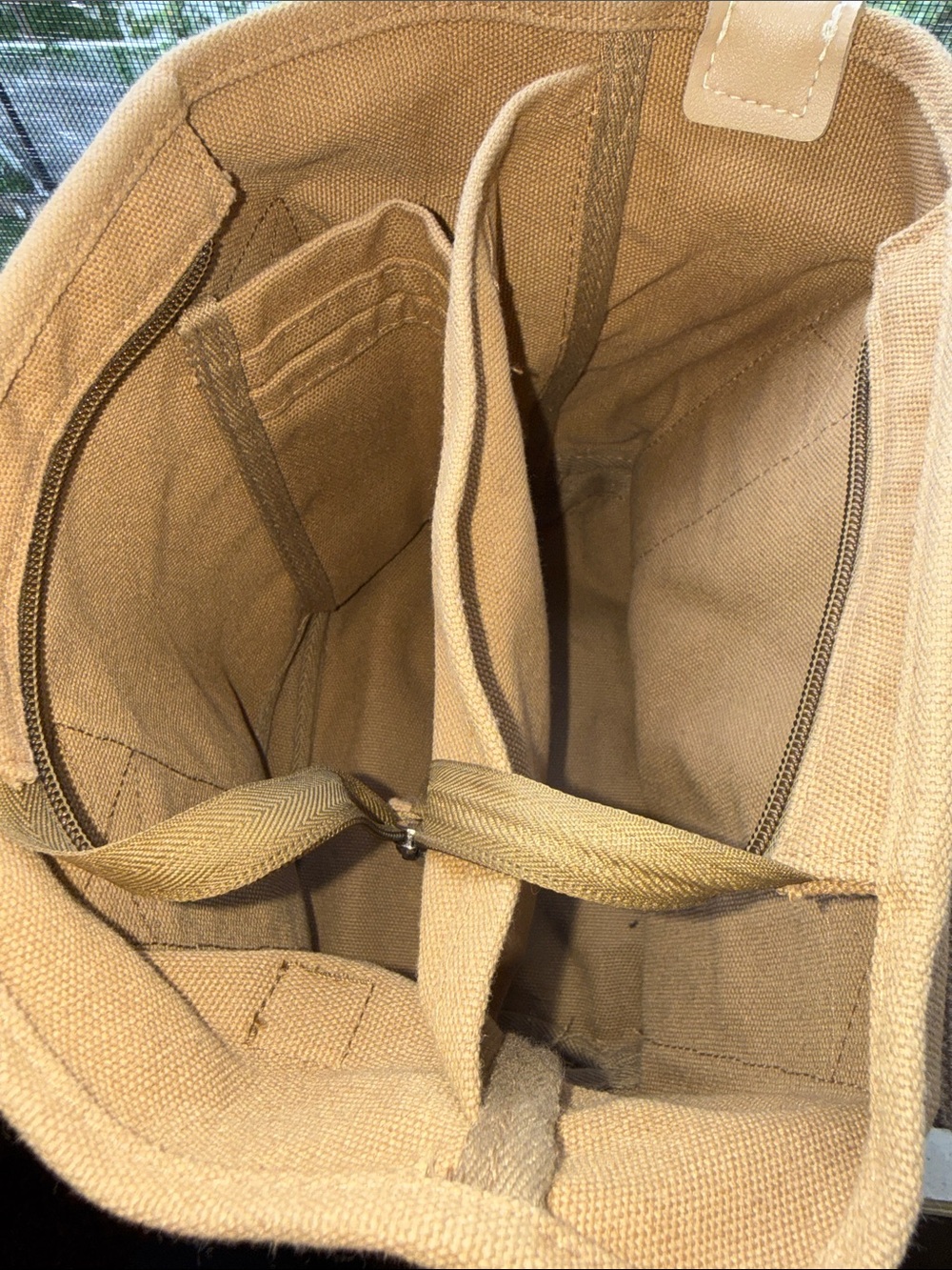 SHEIN Canvas Tote Crossbody Bag - Tan - Picture 3 of 4